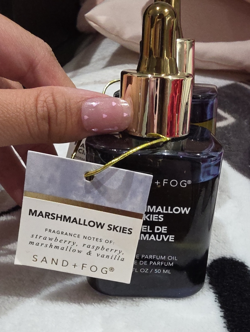 SAND+FOG Marshmallow Skies Perfume Oil - Deep Purple Bottle, Gold Dropper